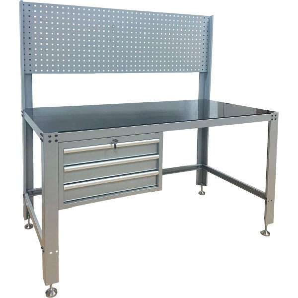 Työpöytä reikälevy suojalevy 1525x700x1500 mm p