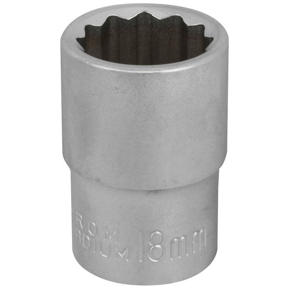 Hylsy 1/2"- 18 mm 12-KULMA matta