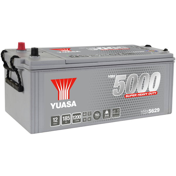 AKKU YUASA 185AH SHD 511x222x215 - jannite 12 V - kapasiteetti 185 Ah - kylmakaynnistysvirta (CCA) 1200 / (MCA)* 1440 -