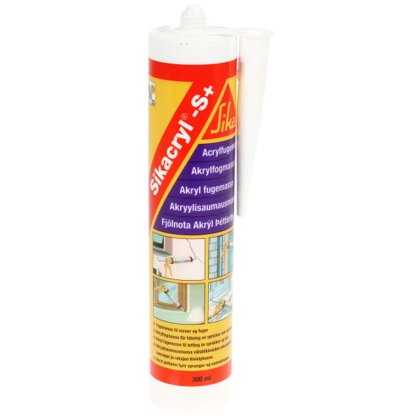 Akryylimassa 300 ml valk. sikacryl S+