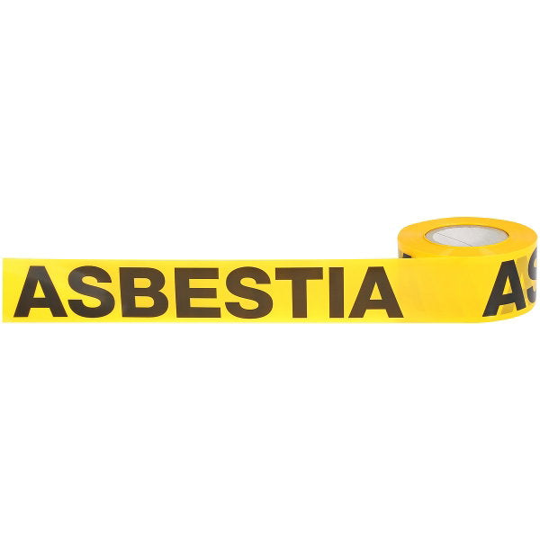 Varoitusnauha "asbesti" 75 mm x 150 m