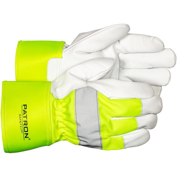 Työkäsineet 11 hi-vis nahkaa turvar