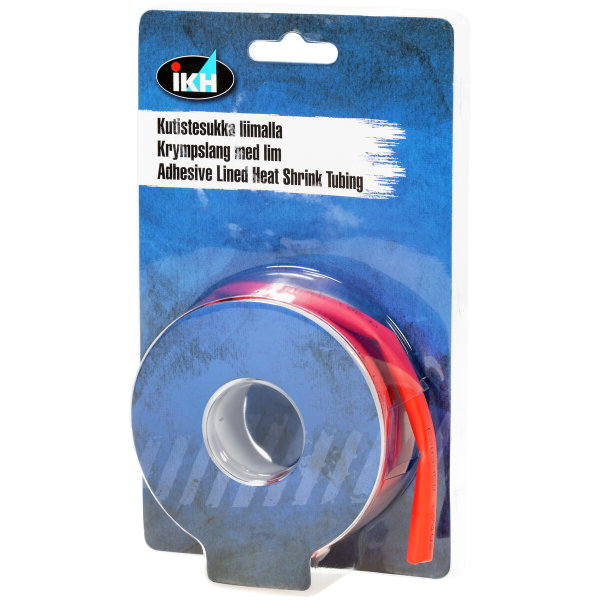 Kutistesukka liimalla  6,4 mm 3 m punainen