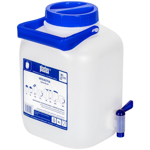 Vesiastia 5 l painohanalla Plastex