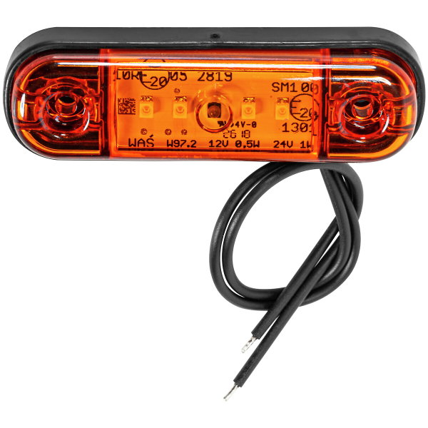 Äärivalo LED matala keltainen 12-24 v