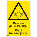 Opaste 200X300 melutaso ylittää 85 db käytä kuulosu