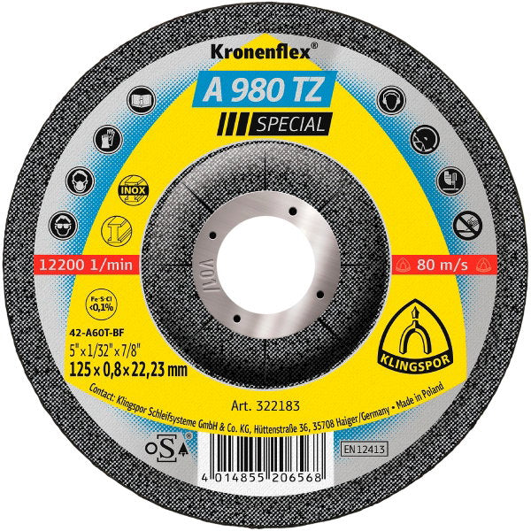 Katkaisulaikka 125X0,8X22,23 A980 tz