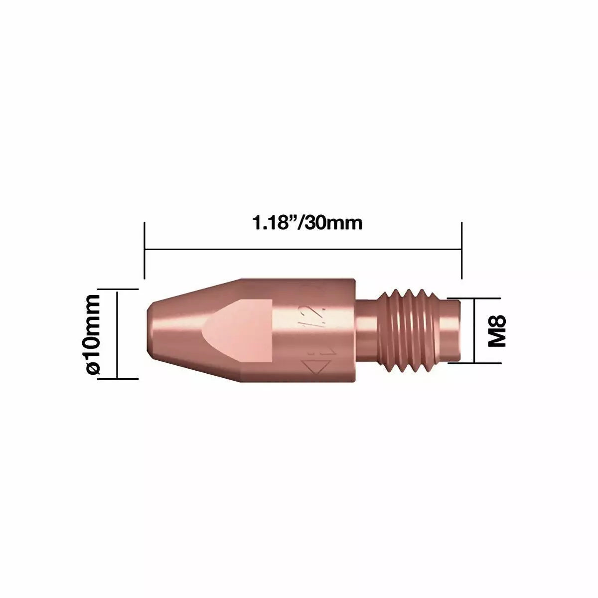 Virtasuutin M8 1,0 mm/30 mm 10 kpl Parweld