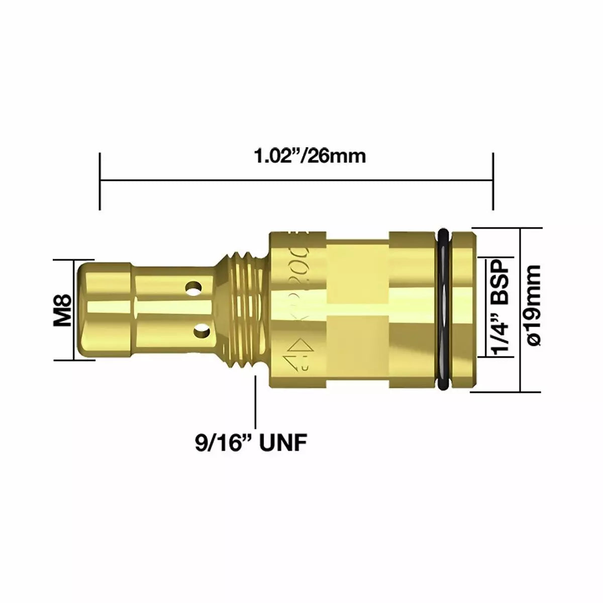 Virtasuuttimen pidin M8 XP8 Parweld