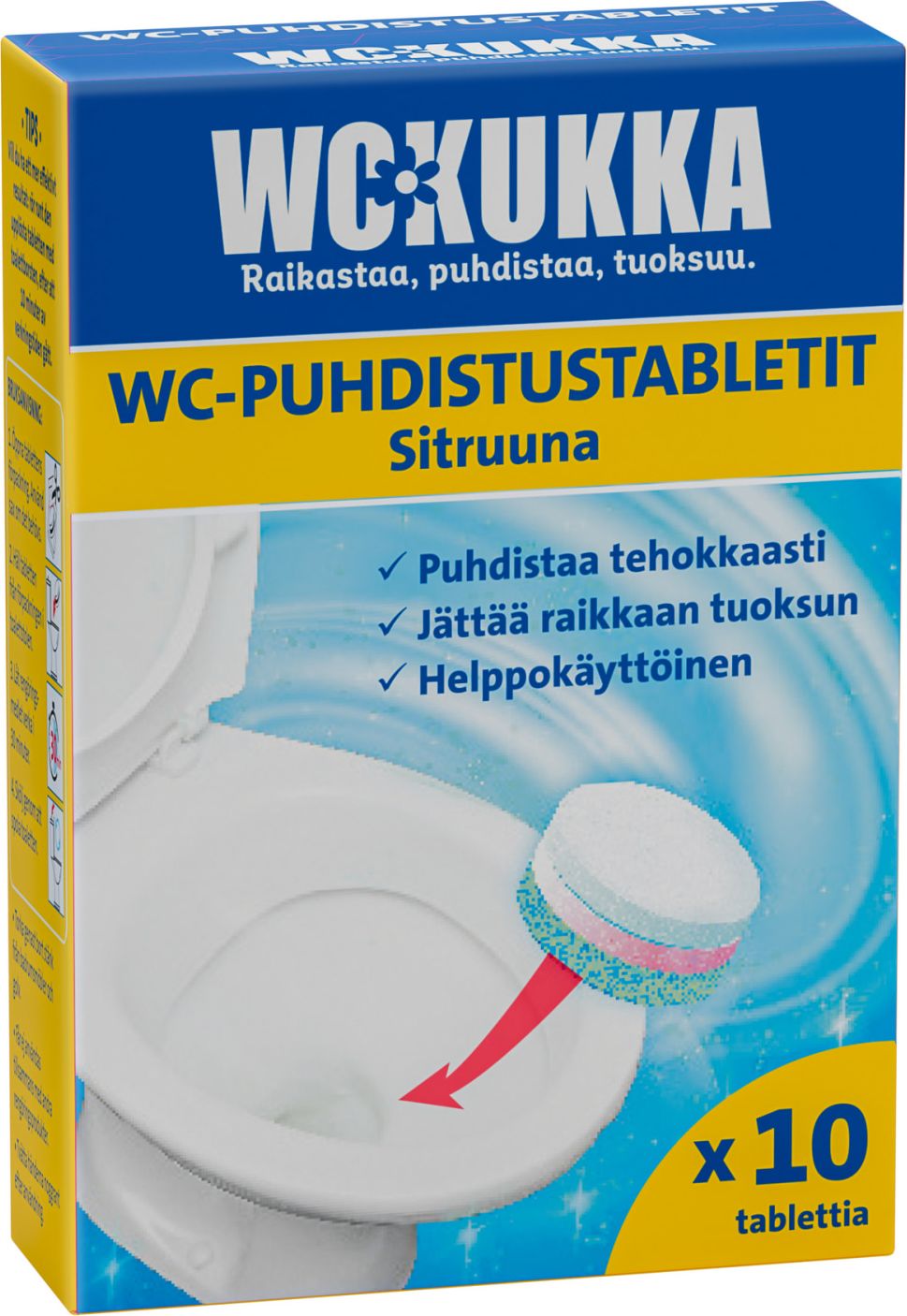 WC-Kukka Sitruuna Puhdistustabletti 10 kpl/pkt