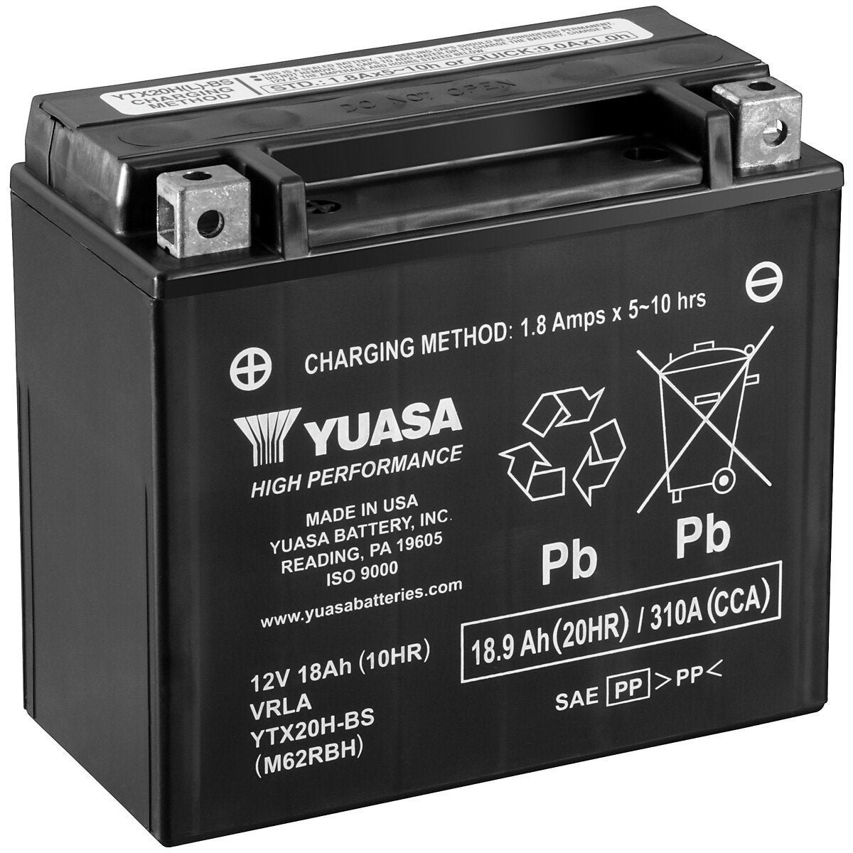 Akku Yuasa  mp 18,9 ah agm +- 175X87X155